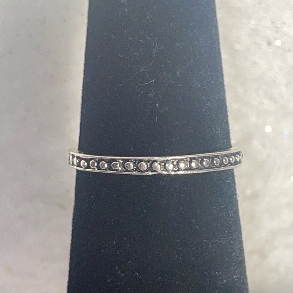 Delicate Silver Tone Band Ring